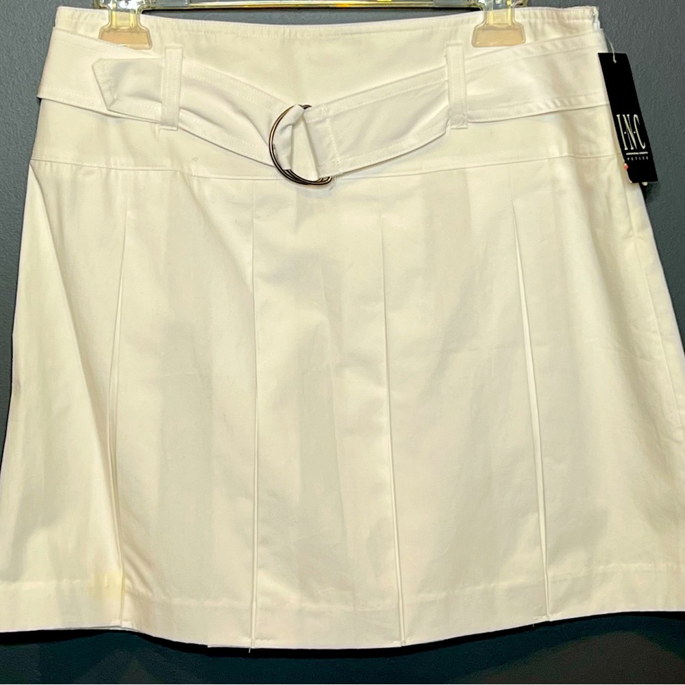 NWT ALFANI Pleaded Tennis Skirt with Belt